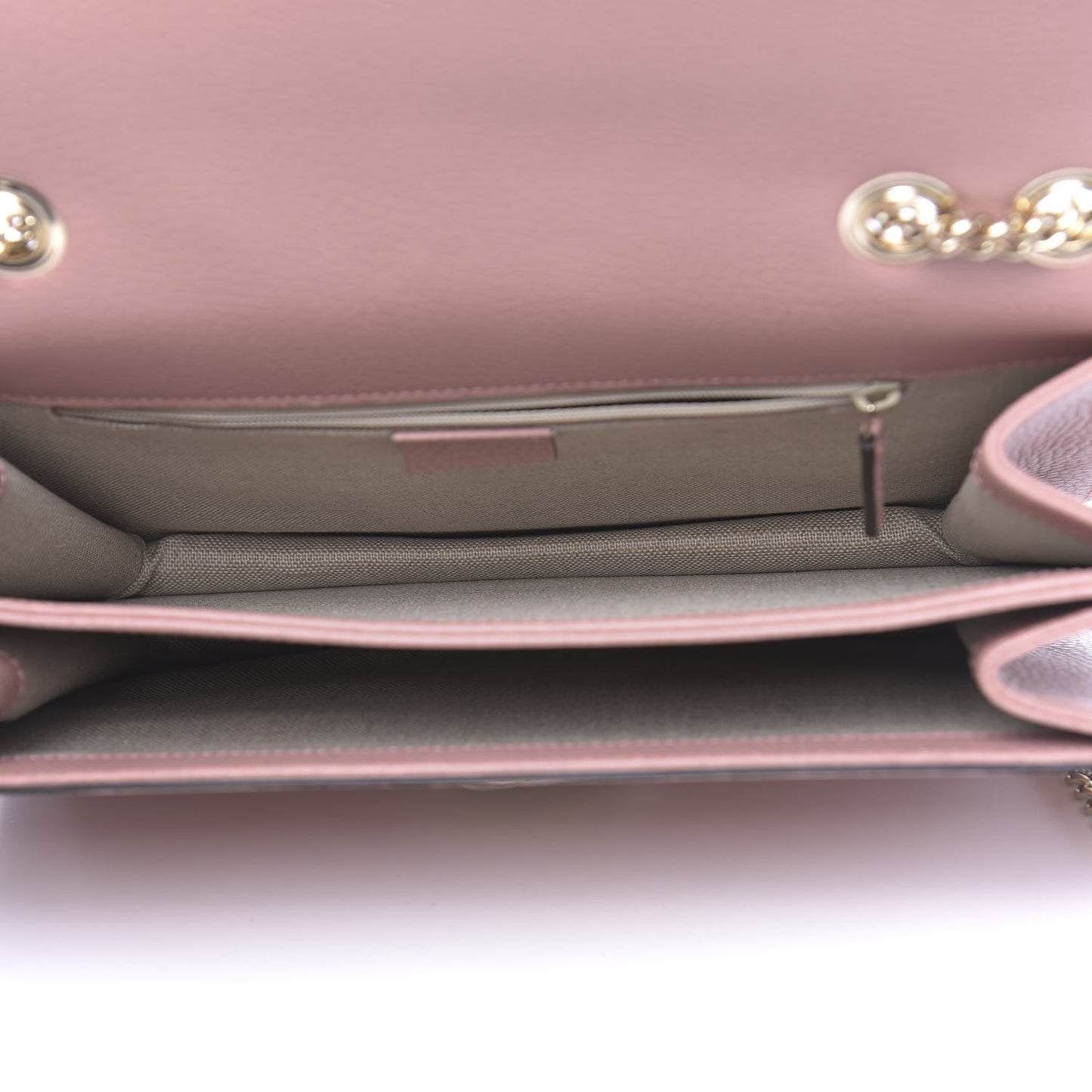 Dollar Calfskin Interlocking G Shoulder Bag Soft Pink