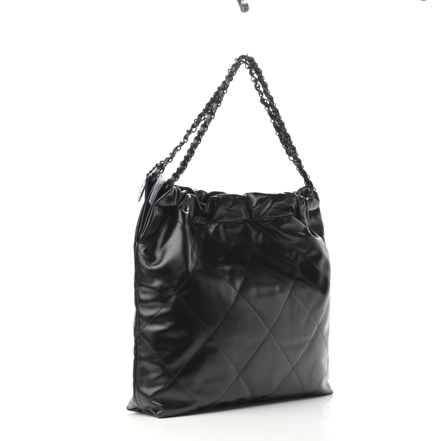 Chanel Shiny Calfskin Quilted Chanel 22 So Black 3 of 9