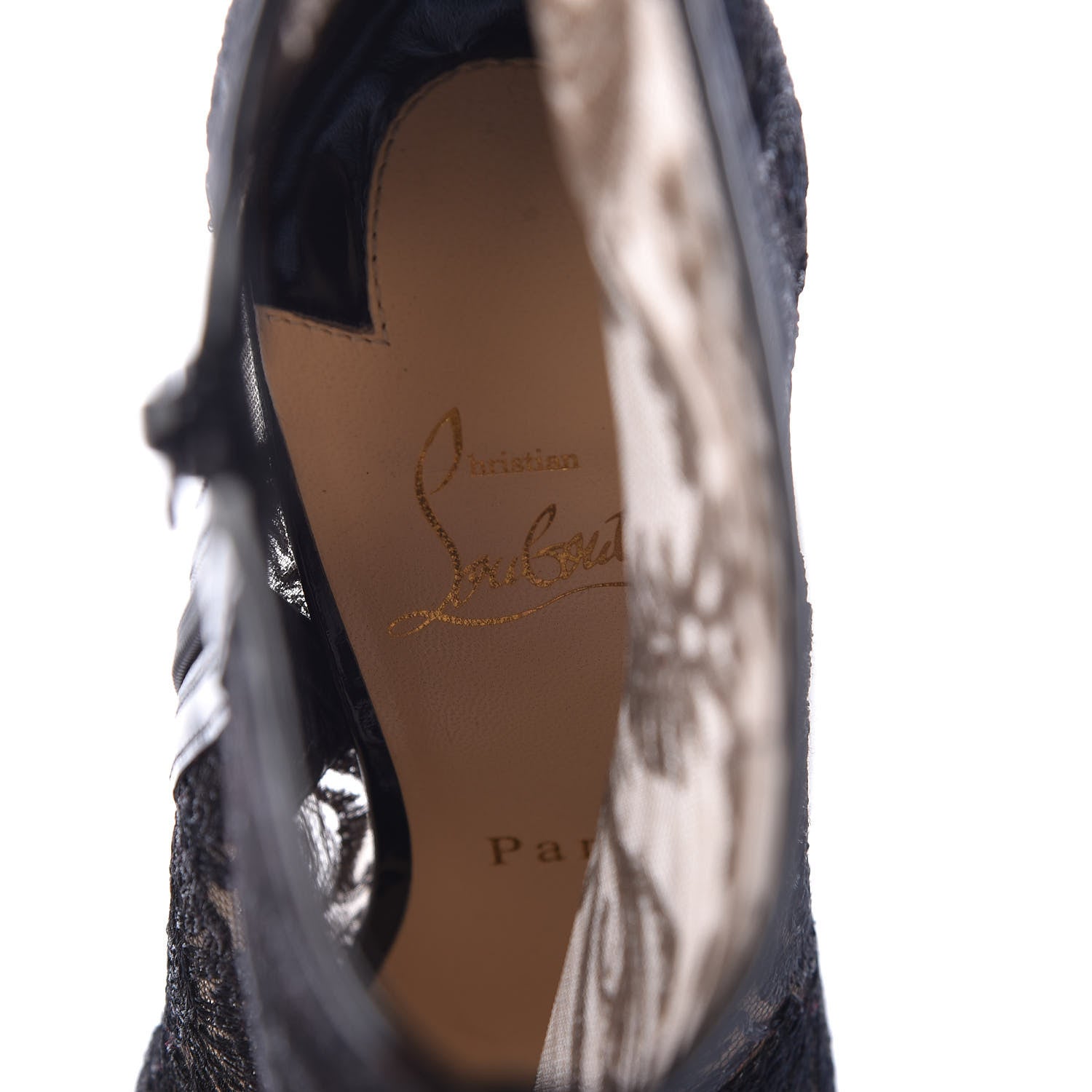 Christian Louboutin Alencon Lace Gipsybootie 100 39 Black 5 of 7