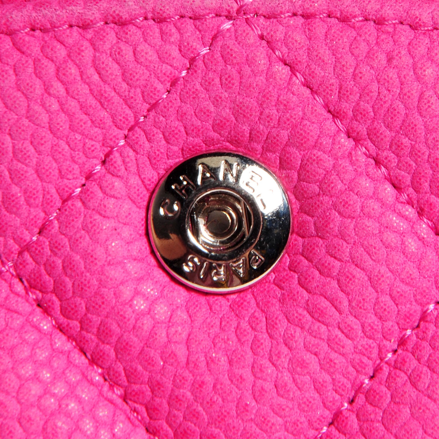 Chanel Iridescent Caviar Maxi Double Flap Hot Pink 7 of 9