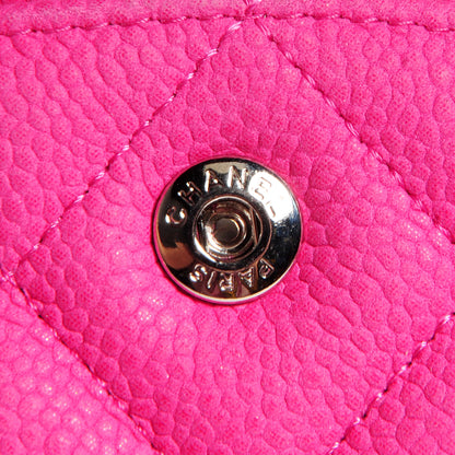 Chanel Iridescent Caviar Maxi Double Flap Hot Pink 7 of 9