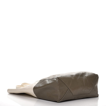 Celine Smooth Lambskin Vertical Bi-Cabas White Grey 4 of 14
