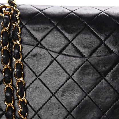 Chanel Lambskin Quilted Medium Double Flap Black 16 of 17