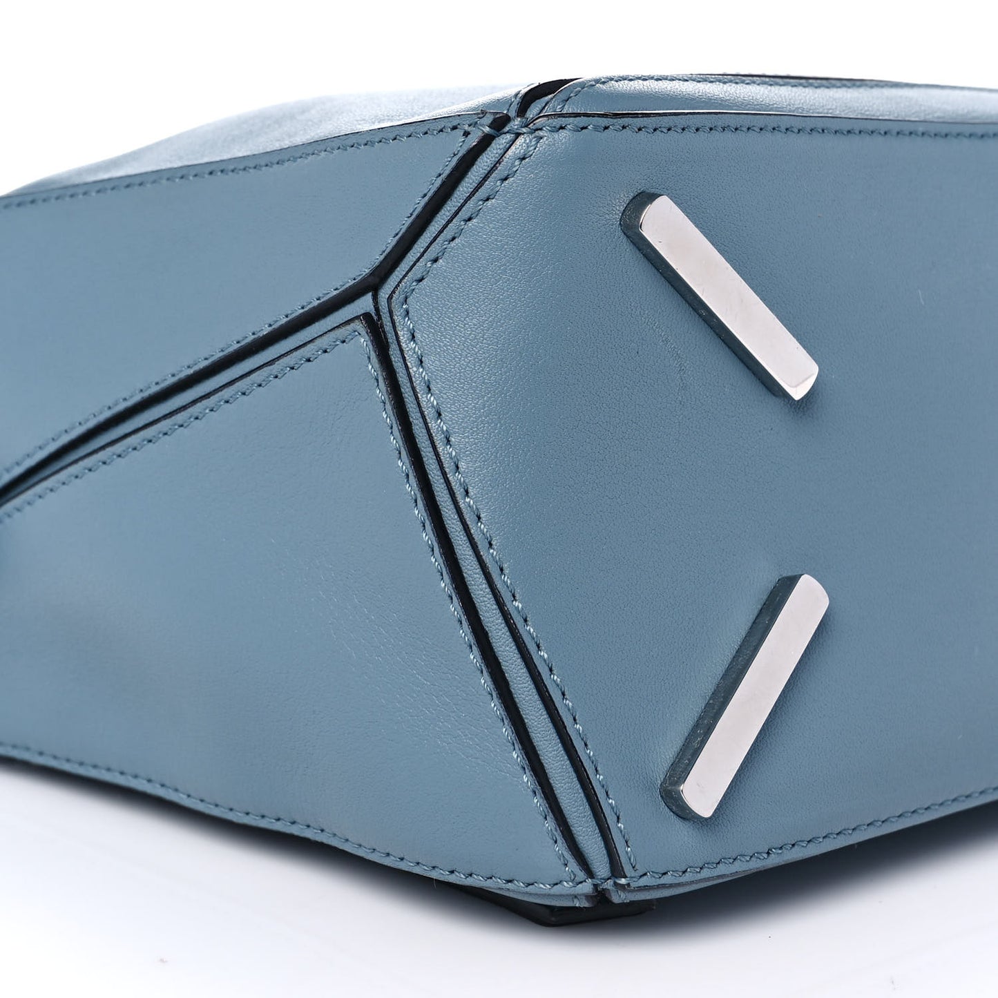 Calfskin Small Puzzle Bag Stone Blue