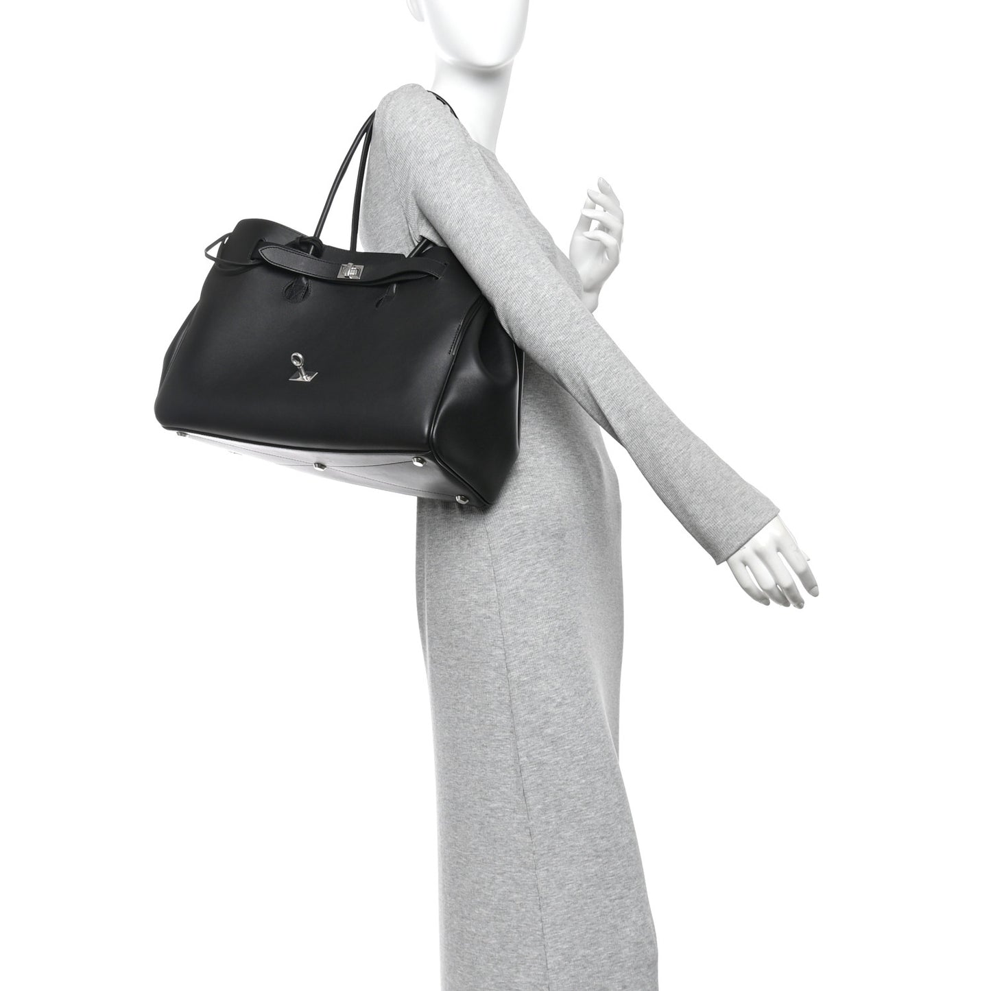 Smooth Calfskin Medium Bel Air Carry All Bag Black