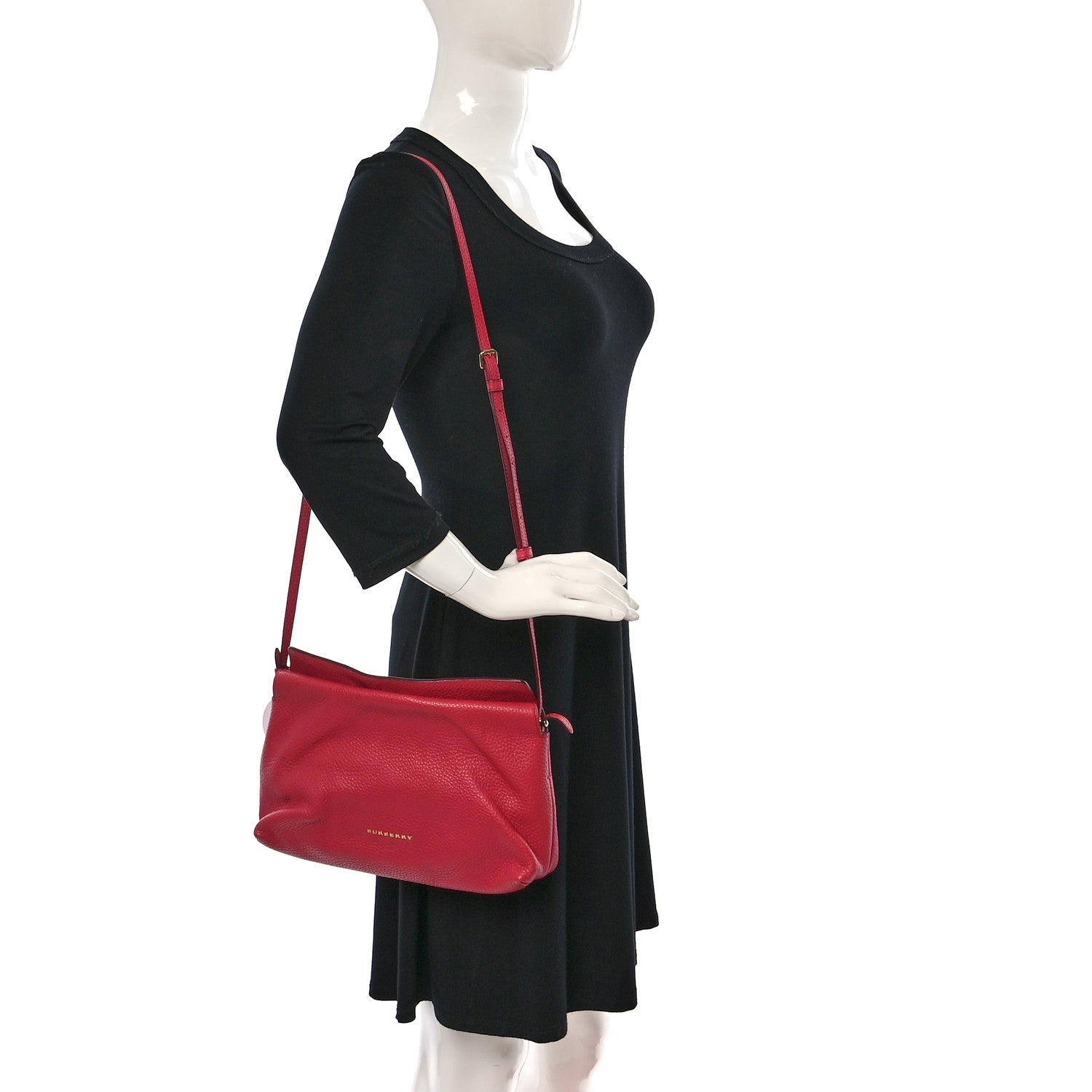 Burberry London Grainy Calfskin Small Leah Pink Azalea 2 of 9