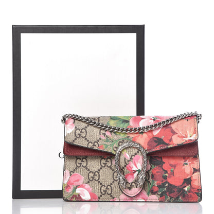 Gucci GG Supreme Monogram Blooms Super Mini Dionysus Shoulder Bag Beige Multicolor Dry Rose 9 of 9