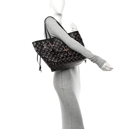Louis Vuitton Monogram Fall For You Neverfull MM Black 2 of 9