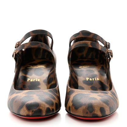 Christian Louboutin Calfskin Miss Jane Mary Janes 55 Pumps 36.5 Leopard 2 of 7