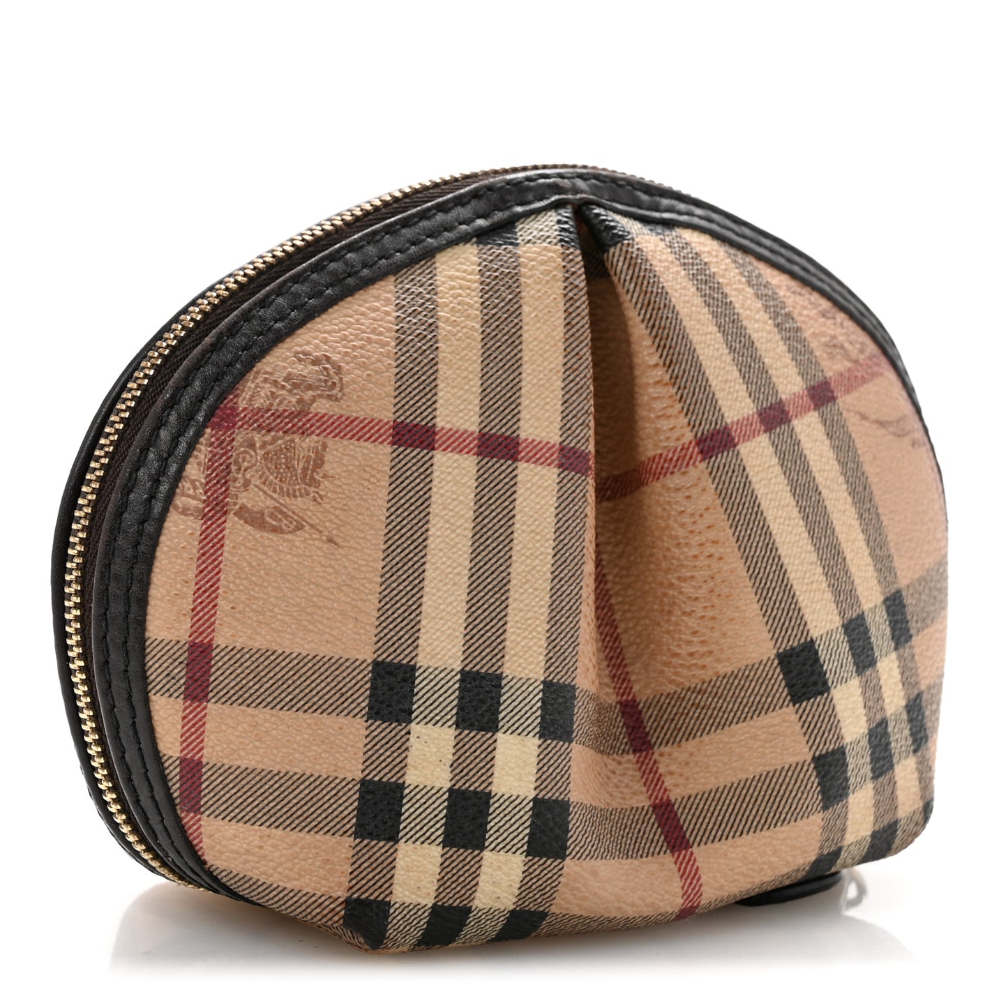 House Check Small Cosmetic Pouch Brown