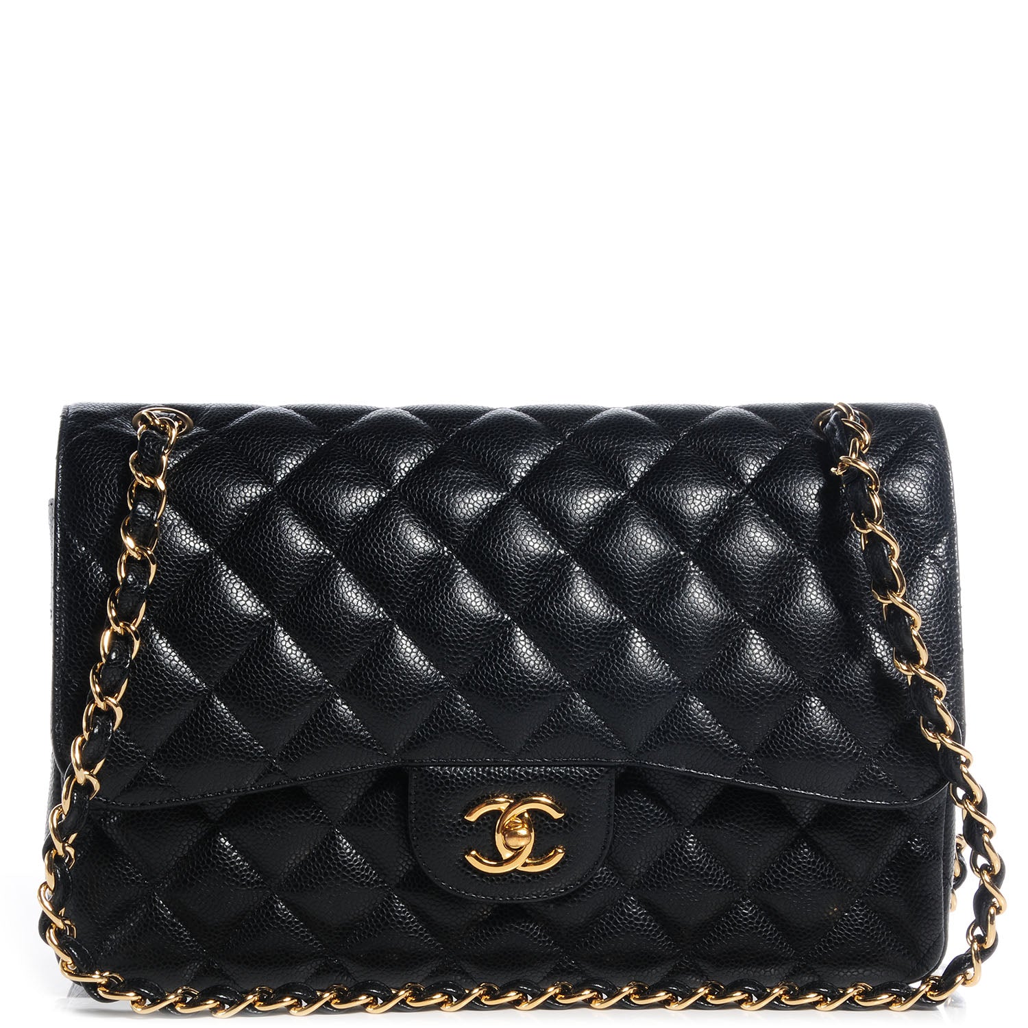 Chanel Caviar Jumbo Double Flap Black 1 of 10