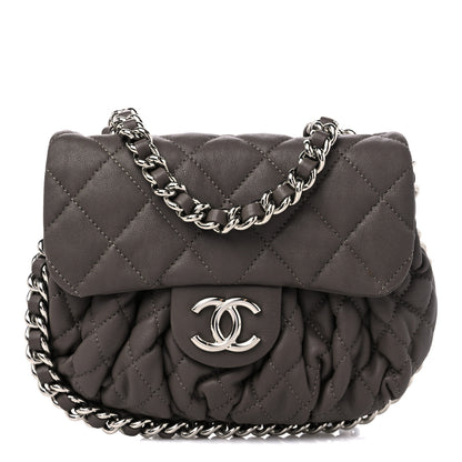 Chanel Washed Lambskin Quilted Mini Chain Around Flap Taupe 1 of 10