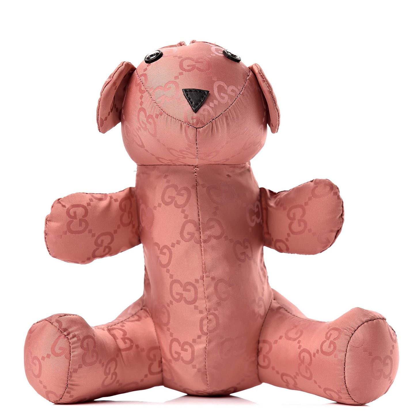 Nylon Monogram Teddy Bear Folding Tote Pink