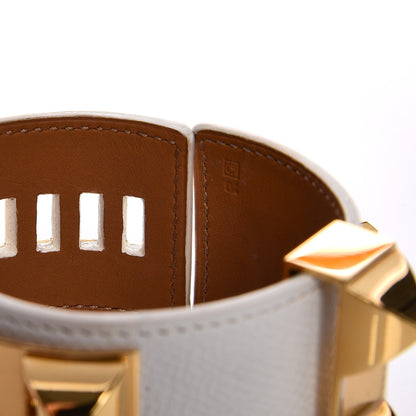 Hermes Epsom Collier de Chien CDC Bracelet S White 3 of 6
