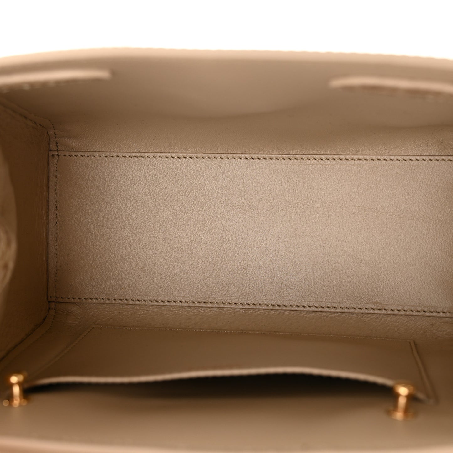 Calfskin Crocodile Embossed Small La Medusa Top Handle Bag Beige