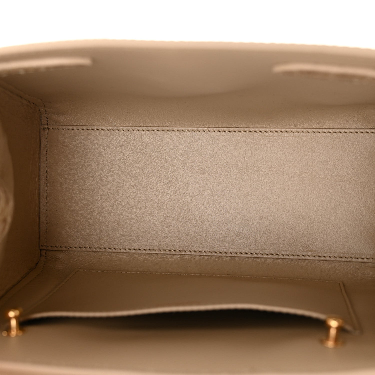 Versace Calfskin Crocodile Embossed Small La Medusa Top Handle Bag Beige 5 of 9