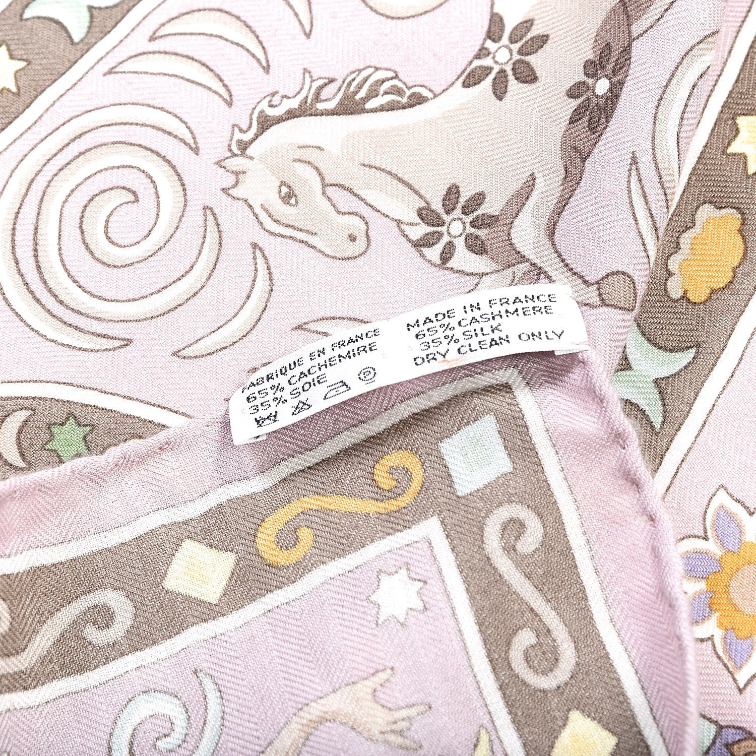 Hermes Cashmere Silk Peuple Du Vent Shawl 140 8 of 8