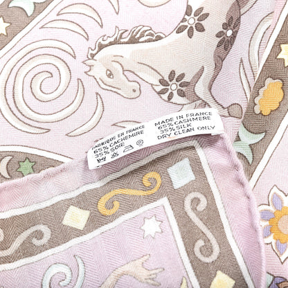 Hermes Cashmere Silk Peuple Du Vent Shawl 140 8 of 8
