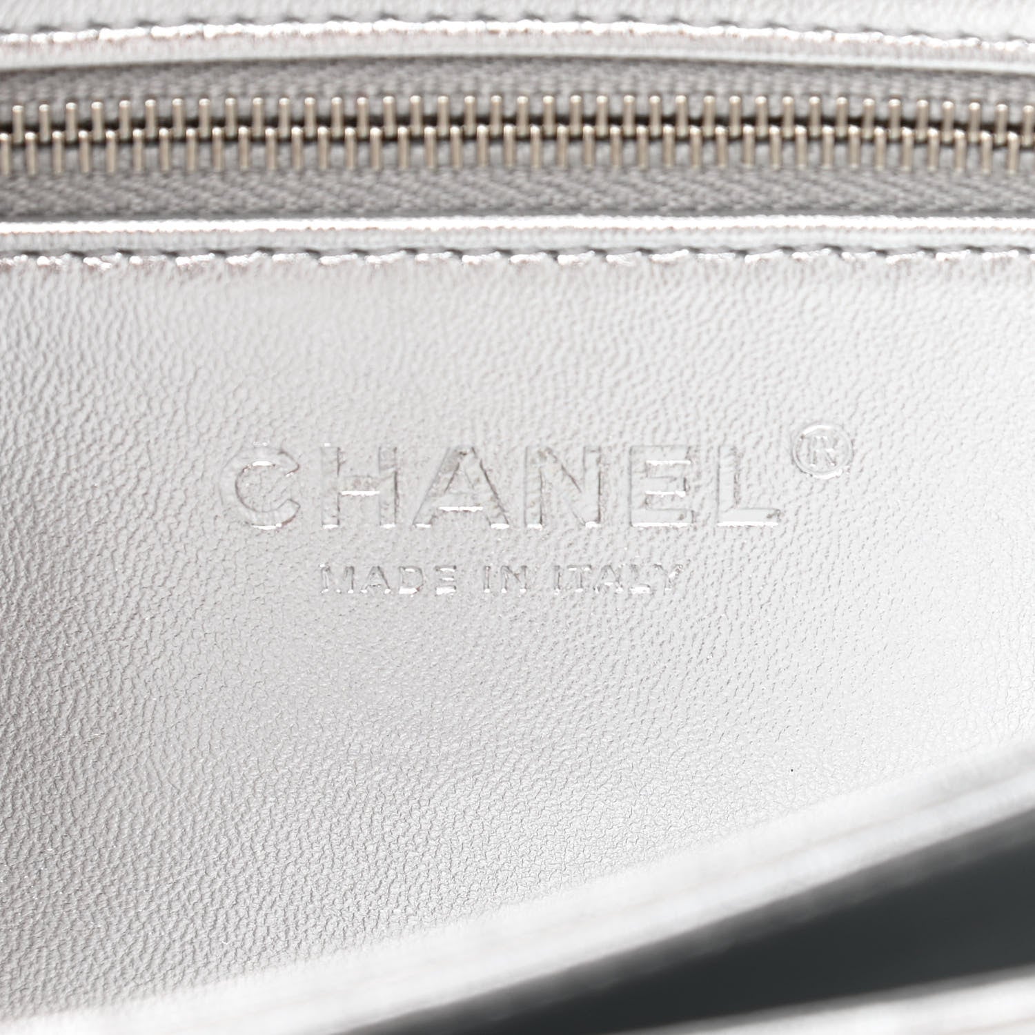 Chanel Hammered Metallic Calfskin Quilted Flap Silver 6 of 11