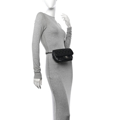 Chanel Calfskin Quilted CC Uniform Flap Belt Bag Black 2 of 12