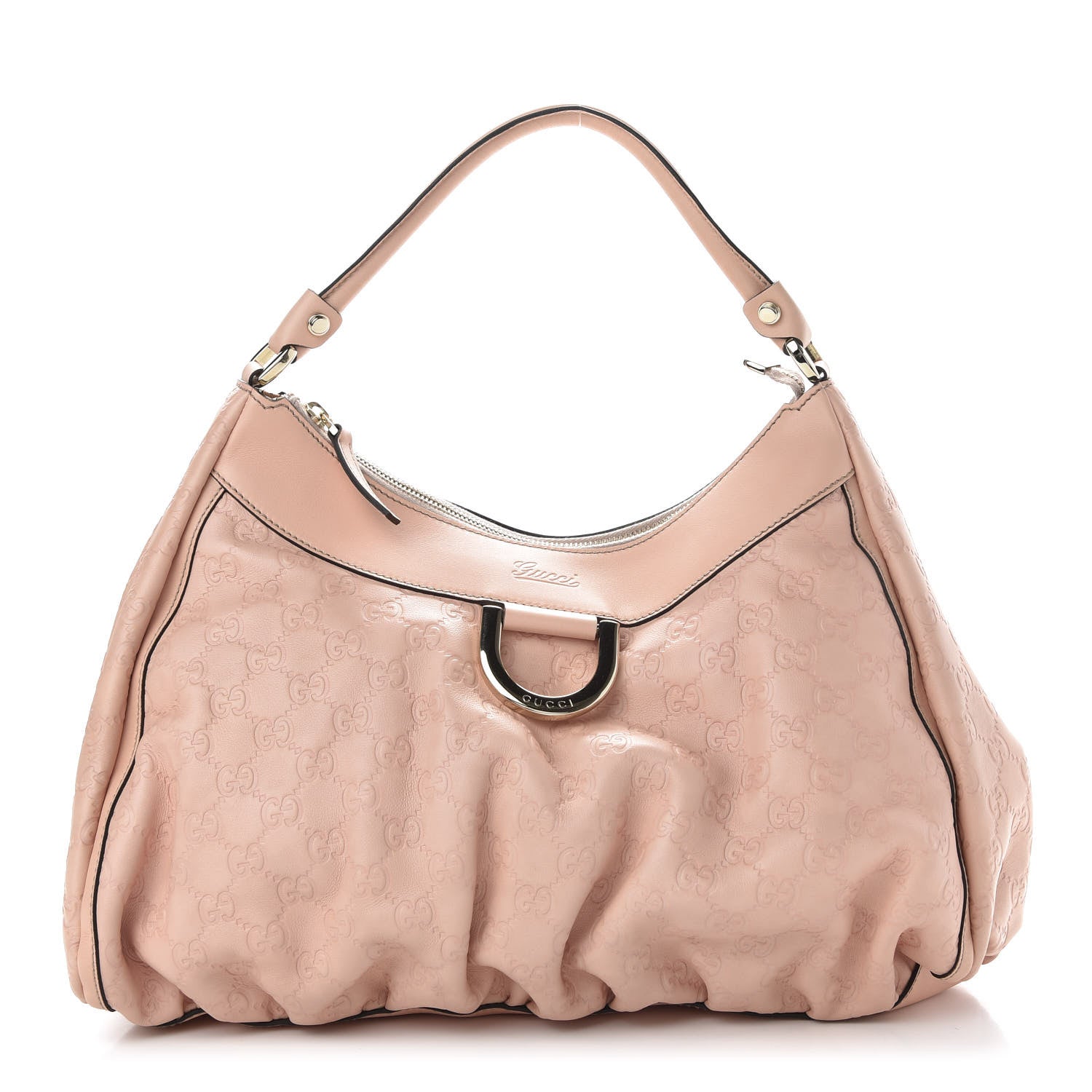 Gucci Guccissima Large D Gold Hobo Pink 1 of 10