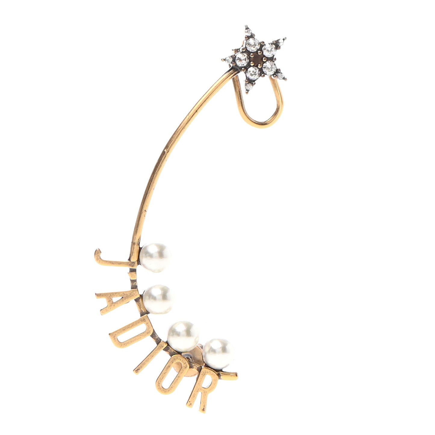 Pearl Crystal J'Adior Earring Gold
