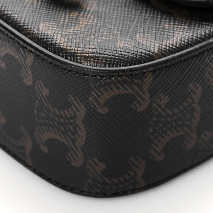 Celine Triomphe Canvas Calfskin Mini Triomphe Tan 9 of 10