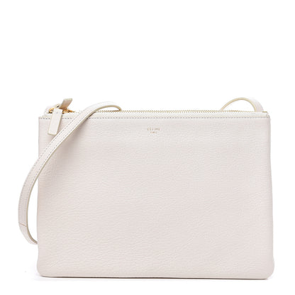 Celine Lambskin Large Trio Crossbody Bag Linen 1 of 12