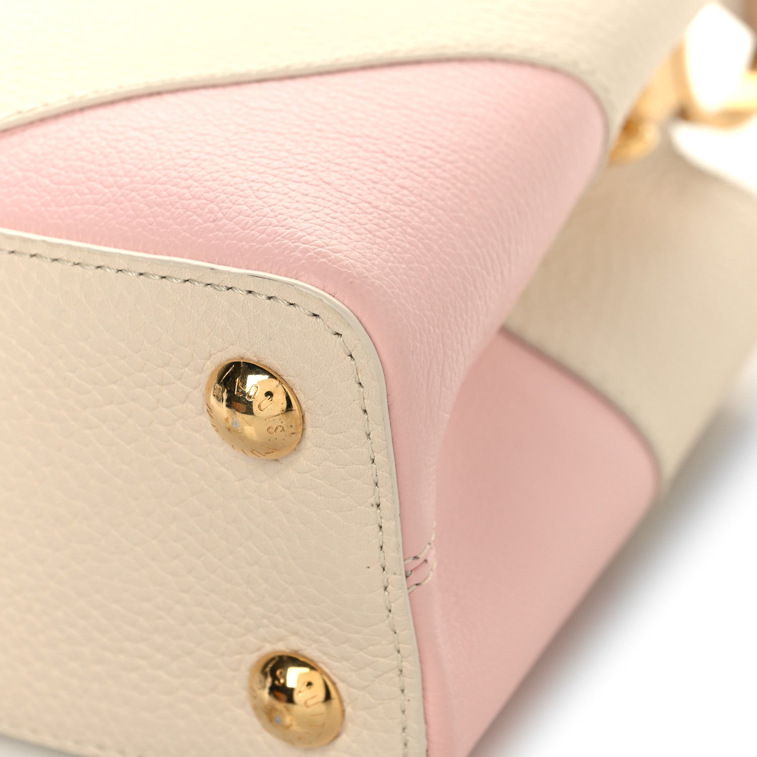 Louis Vuitton Taurillon Gelato Capucines BB Tonal Vanilla Beige 9 of 12