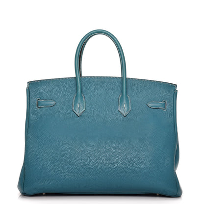 Hermes Togo Birkin 35 Blue Jean 5 of 38