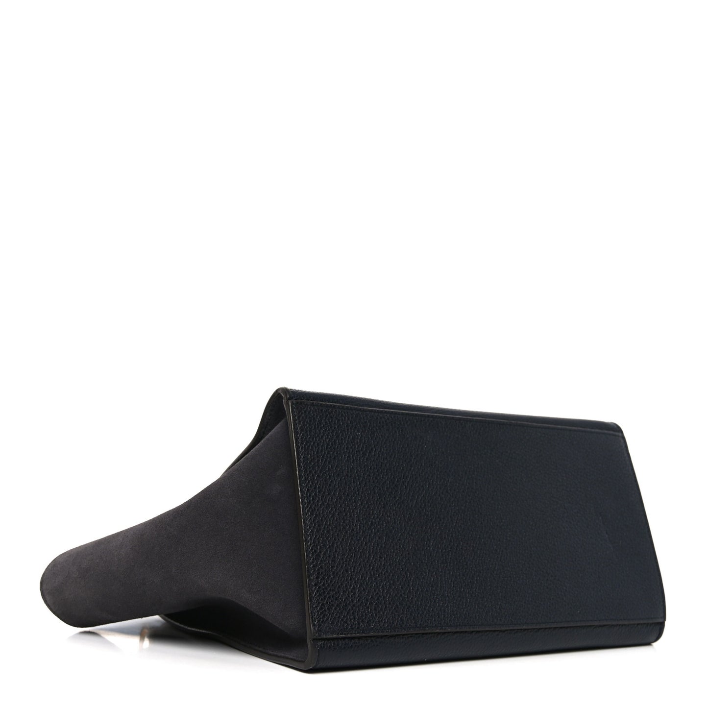 Drummed Calfskin Suede Small Trapeze Midnight