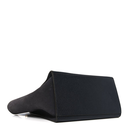 Celine Drummed Calfskin Suede Small Trapeze Midnight 3 of 8