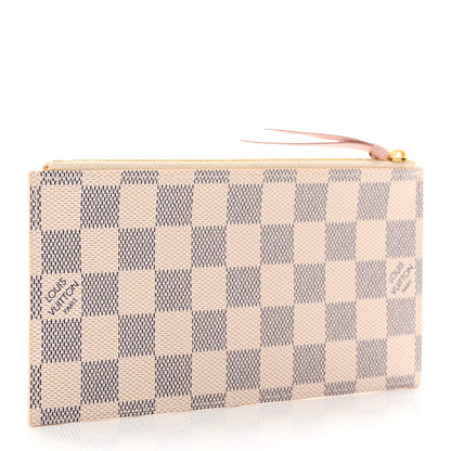 Louis Vuitton Damier Azur Felicie Chain Wallet Zippered Insert Rose Ballerine 3 of 6