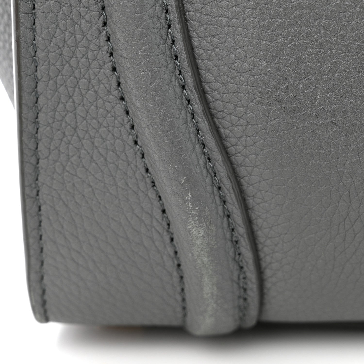 Celine Baby Drummed Calfskin Micro Luggage Kohl 13 of 15
