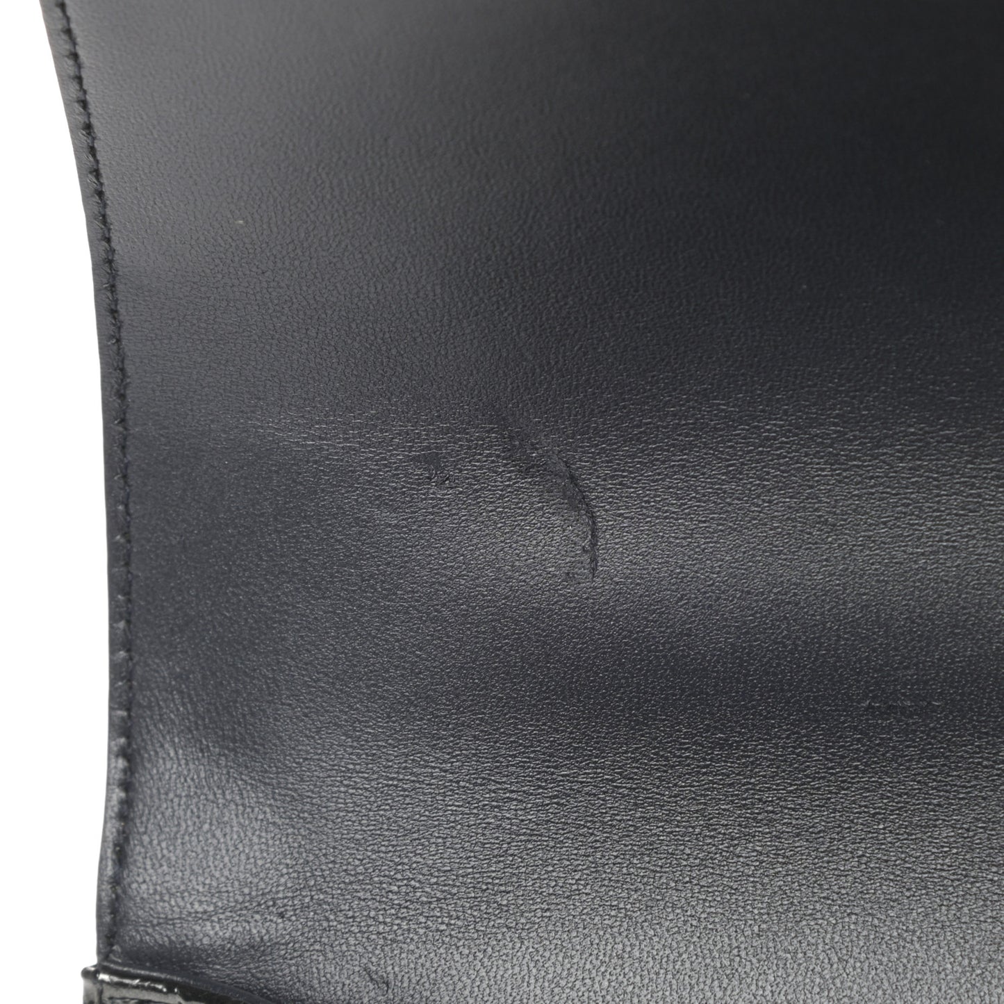 Metallic Patent Micro-Cannage Medium Diorama Flap Bag Onyx Black