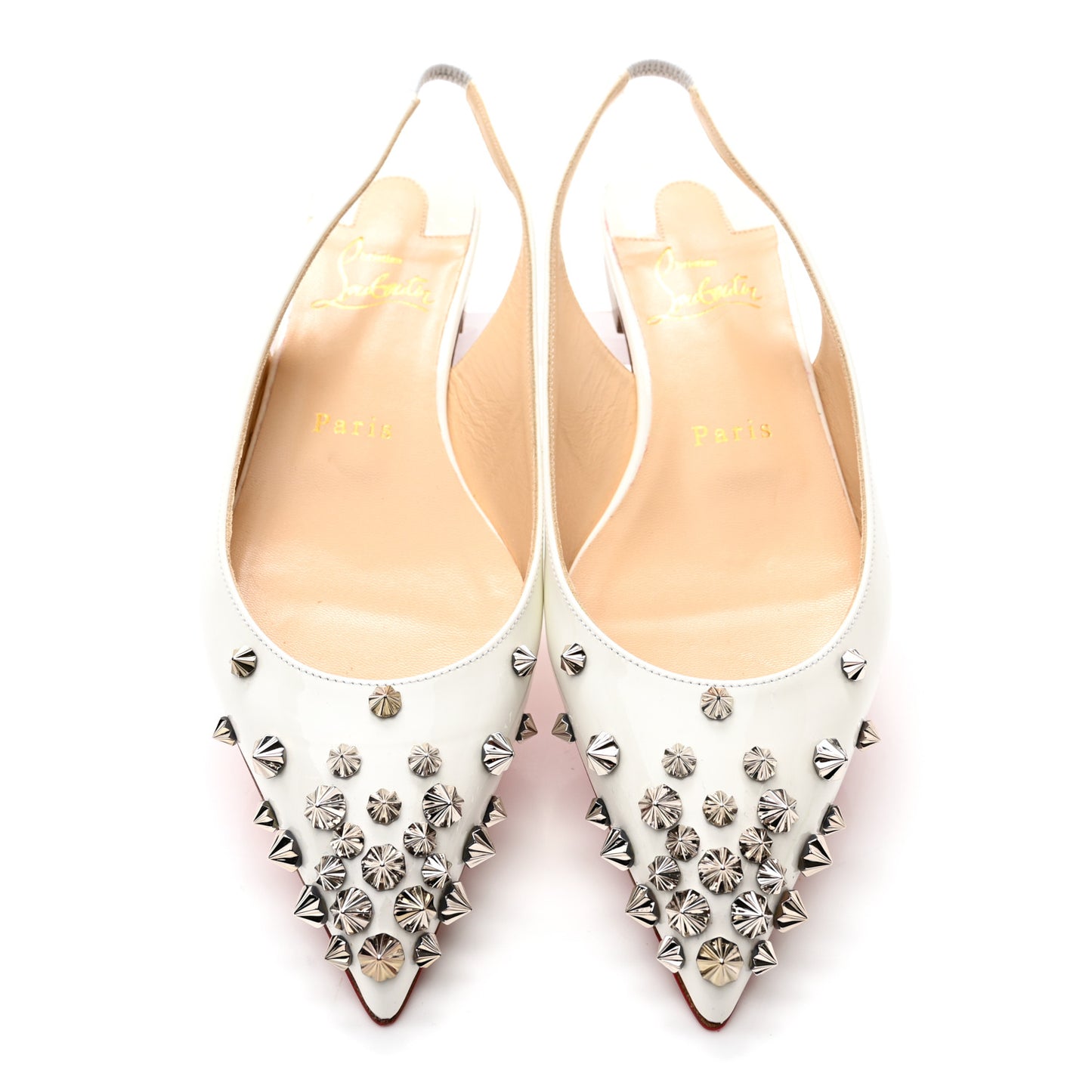 Patent Drama Sling Flats 35.5 Latte Silver