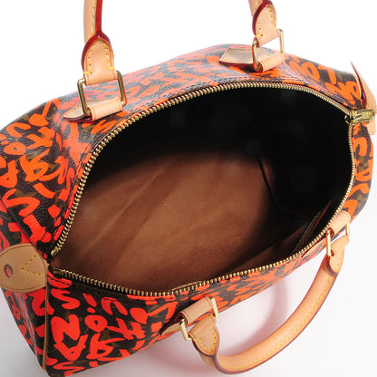 Louis Vuitton Monogram Graffiti Speedy 30 Orange 5 of 7