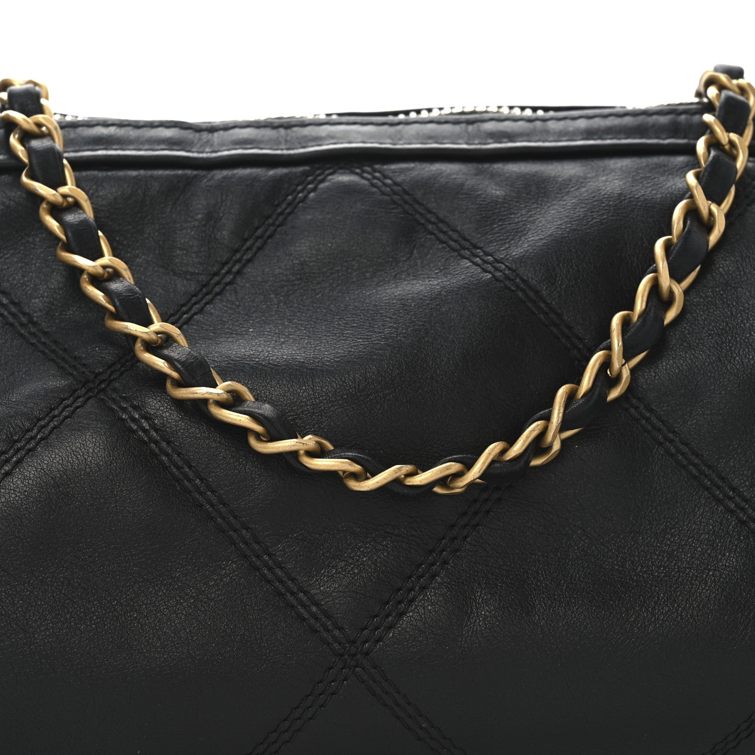 Chanel Lambskin Quilted  Bowling Bag Black 8 of 10