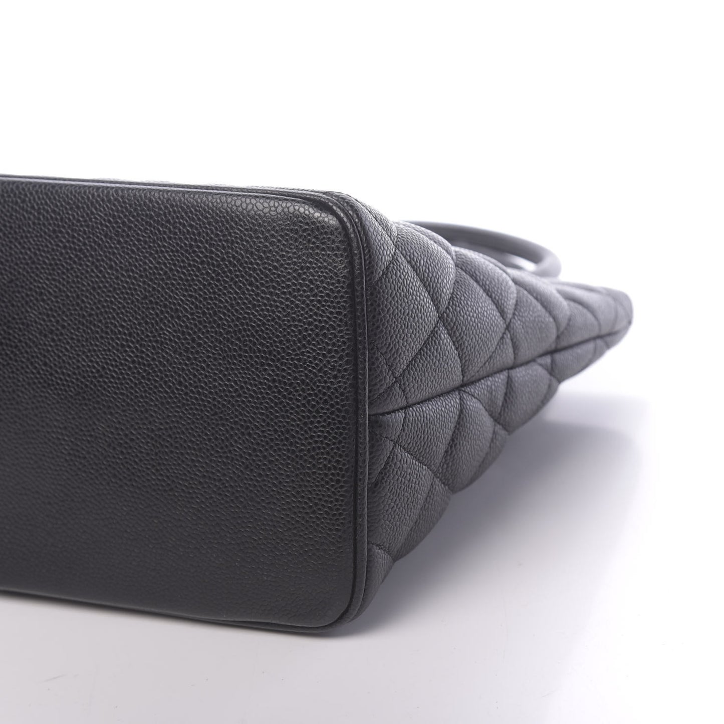 Caviar Quilted Medallion Tote Black