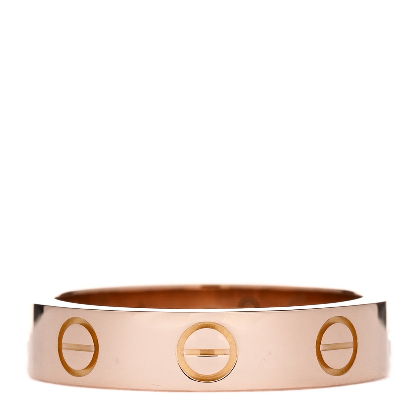 18K Pink Gold Diamond 4mm LOVE Wedding Band Ring 48 4.5