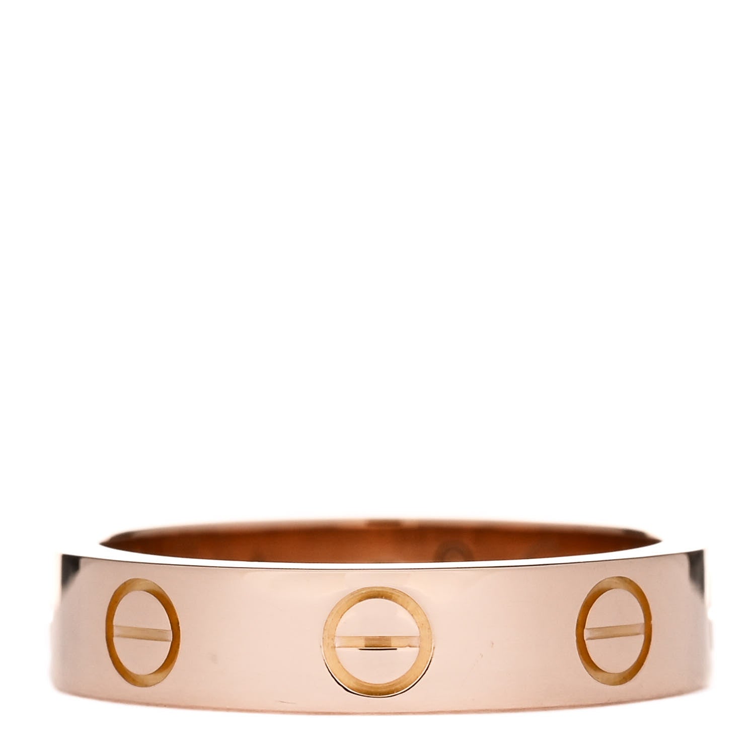 Cartier 18K Pink Gold Diamond 4mm LOVE Wedding Band Ring 48 4.5 3 of 4