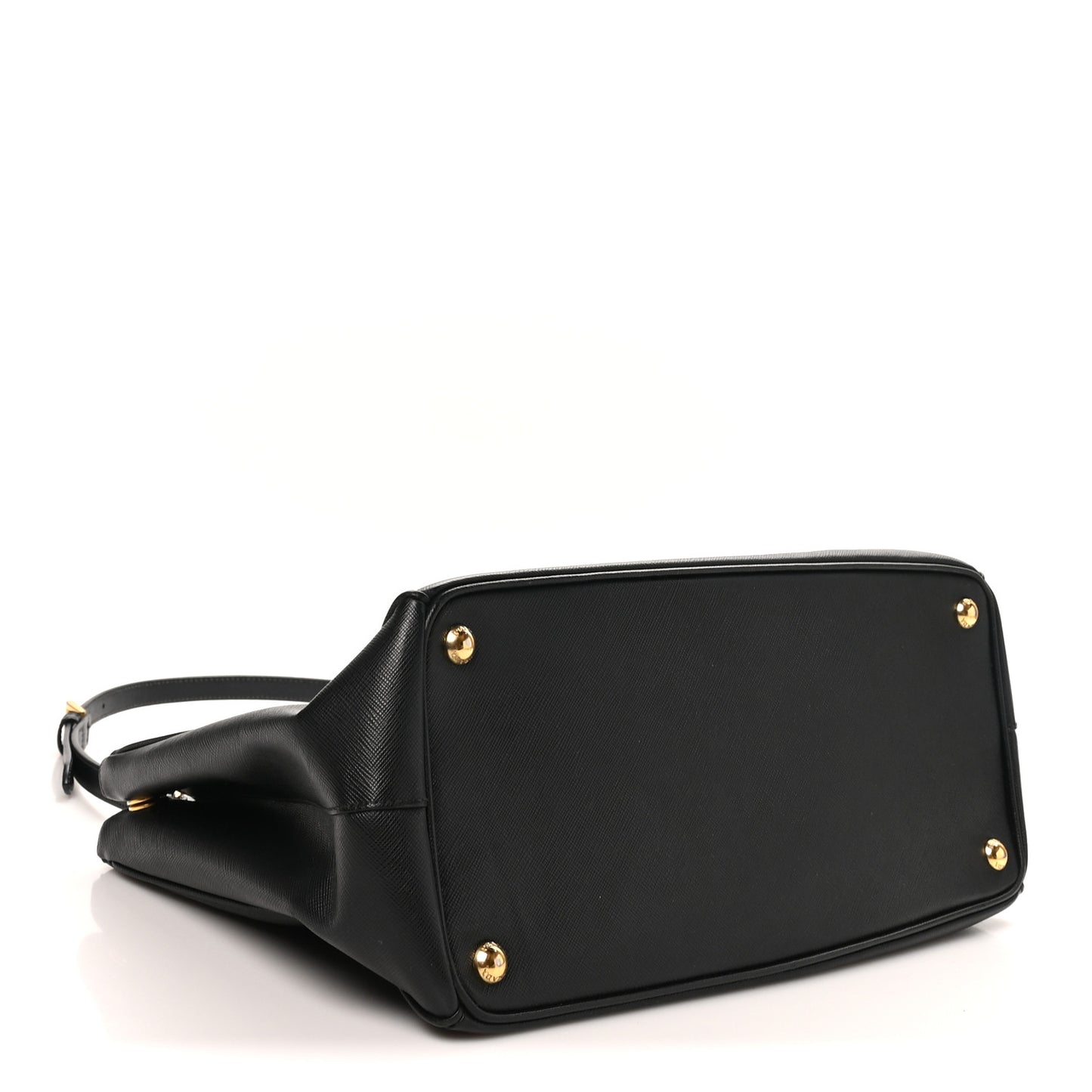 Saffiano Lux Medium Galleria Double Zip Tote Black
