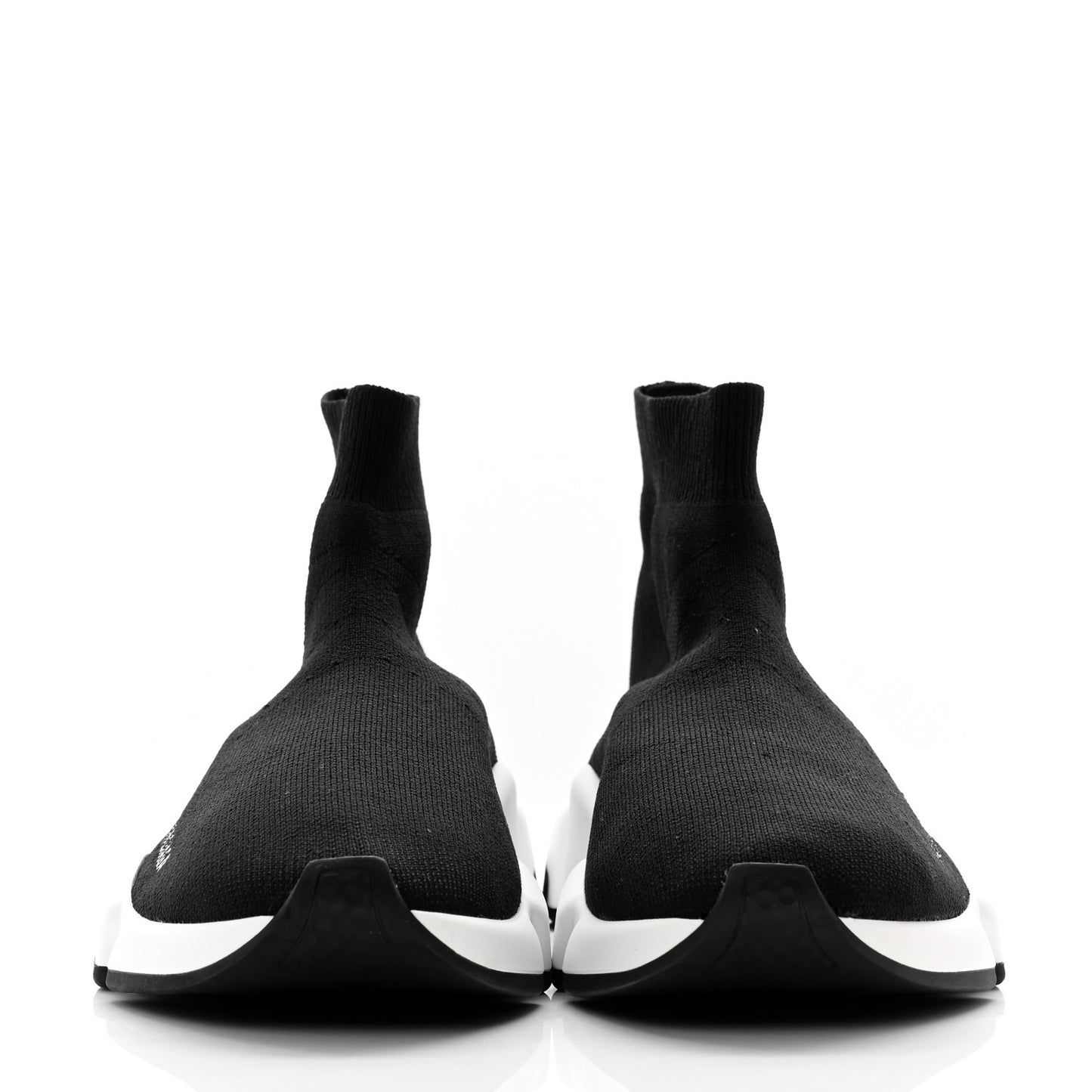 Neoprene Knit Womens Speed Sneakers 39 Black White