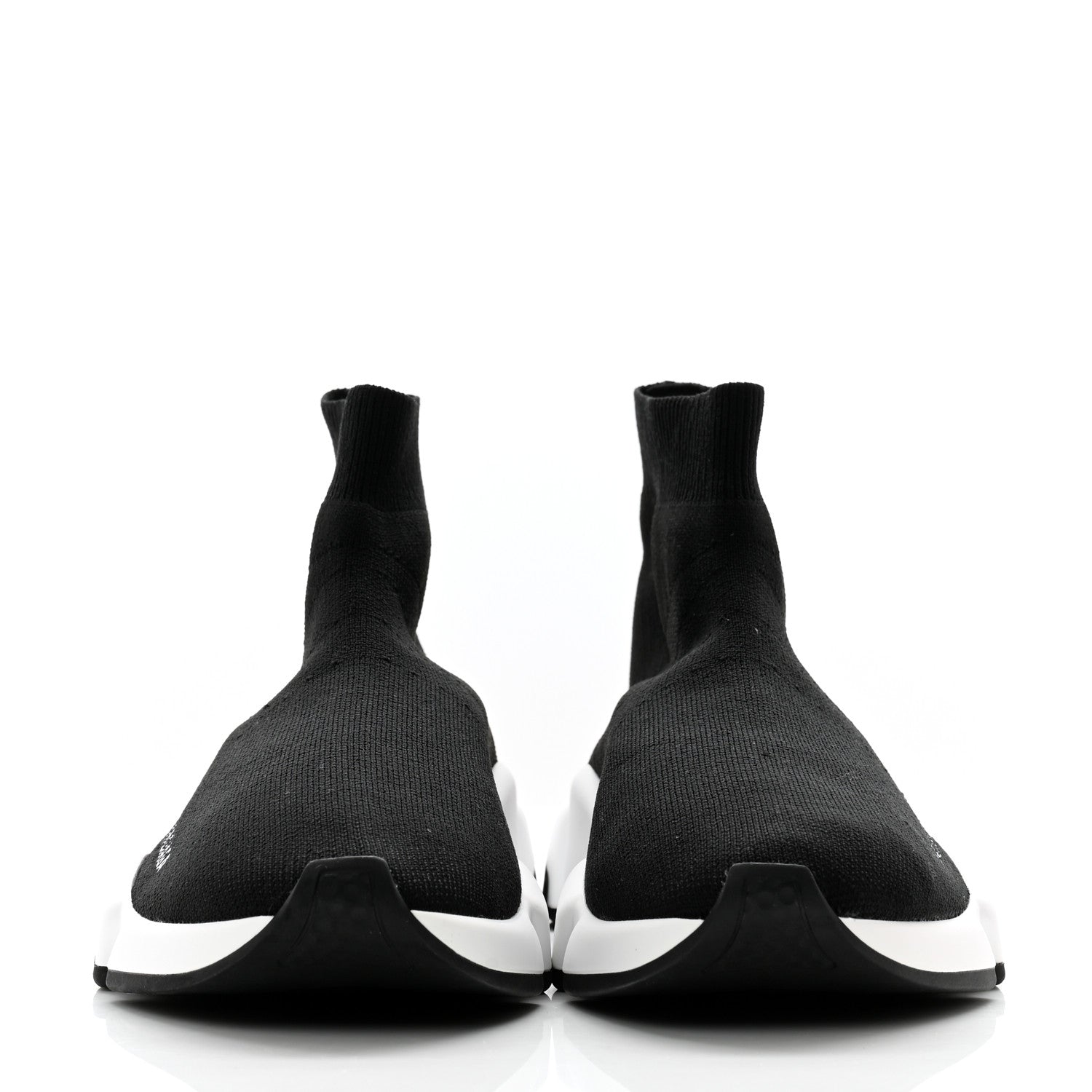 Balenciaga Neoprene Knit Womens Speed Sneakers 39 Black White 2 of 10