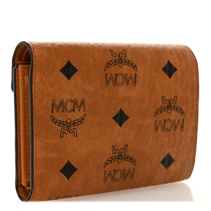 MCM Visetos Trifold Tracy Wallet Cognac 3 of 7