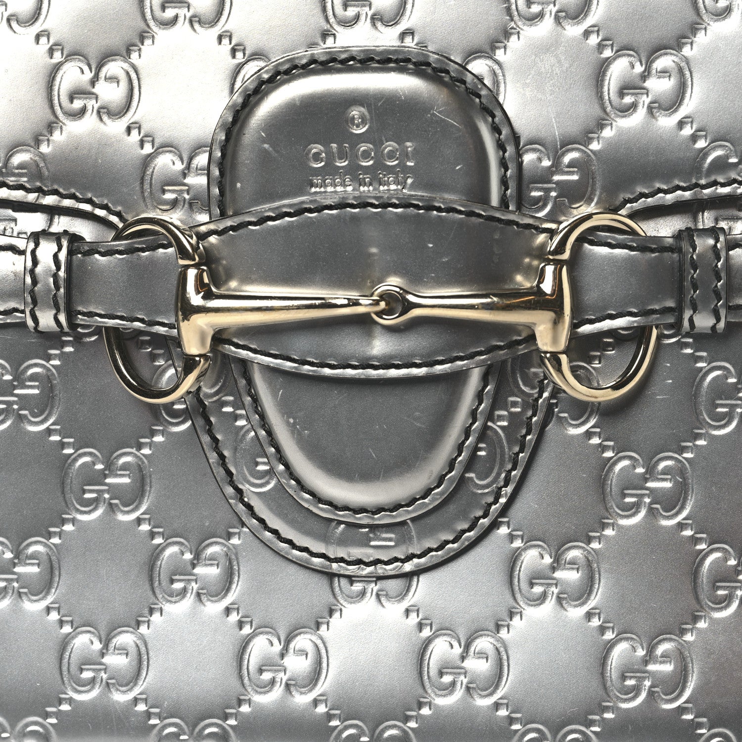 Gucci Shine Guccissima Medium Emily Chain Shoulder Bag Sasso 8 of 10