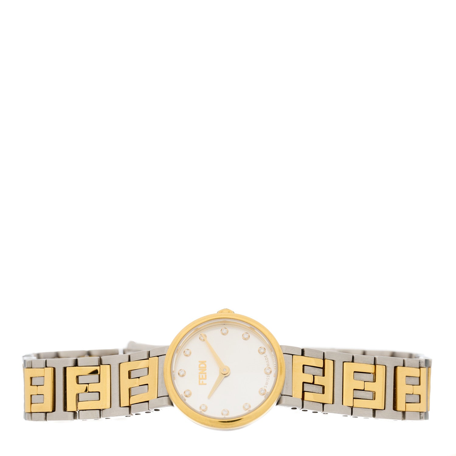 Fendi Stainless Steel Diamond 19mm Fendi Forever Quartz Watch 2 of 5