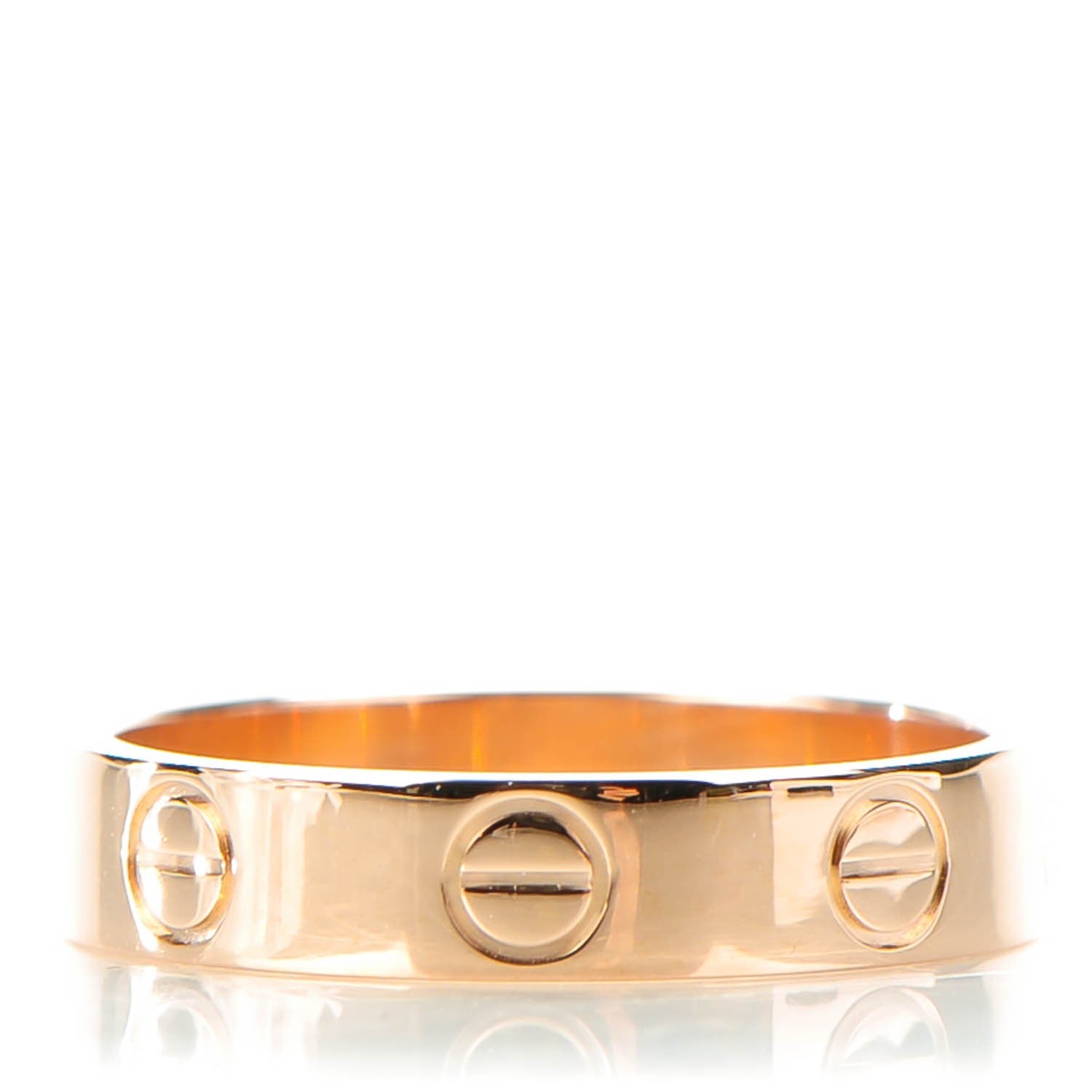 Cartier 18K Pink Gold 4mm LOVE Wedding Band Ring 49 4.75 1 of 5