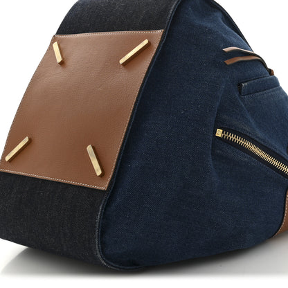 Loewe Calfskin Denim Medium Hammock Shoulder Bag  Tan 11 of 11