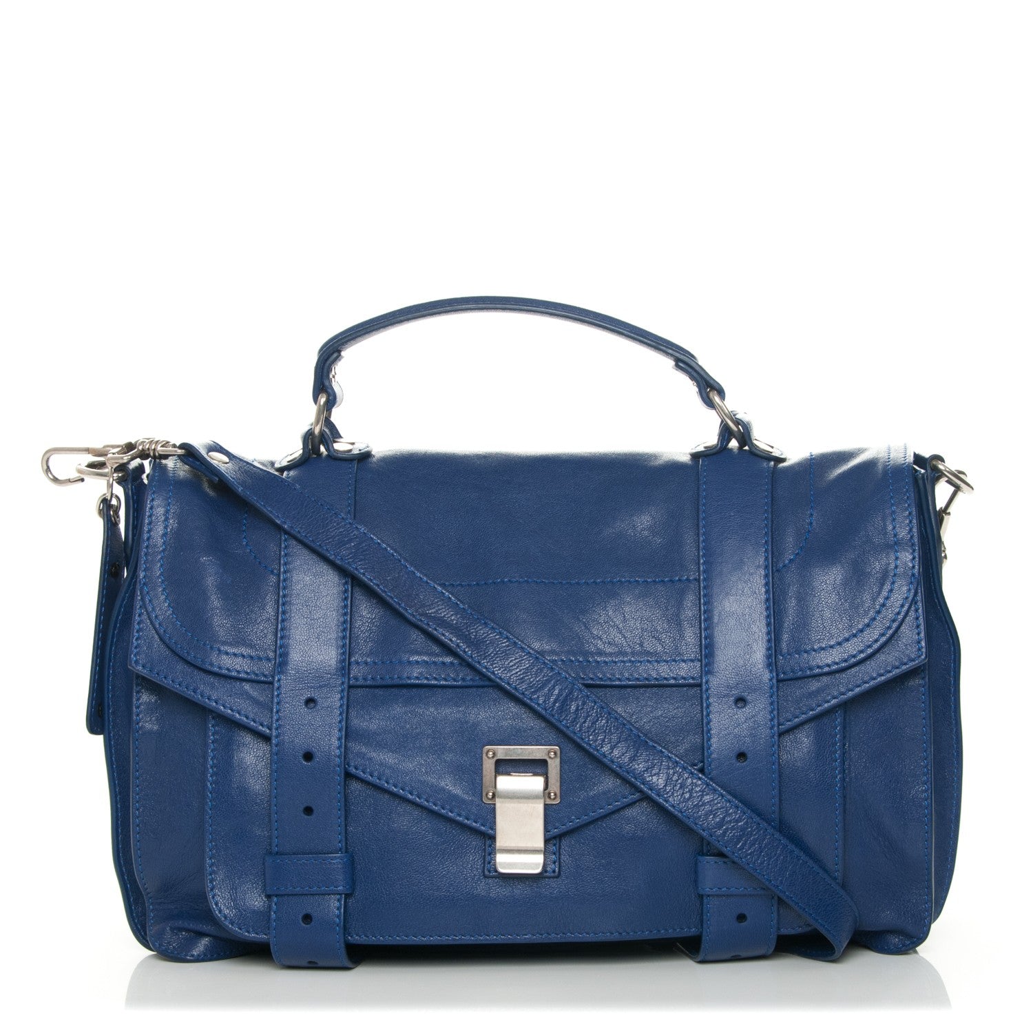 Proenza Schouler Lambskin Medium PS1 Satchel Cobalt 1 of 13